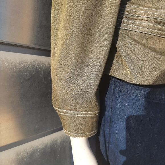 Western style jacket casual wear olive green - Picture 4 of 7